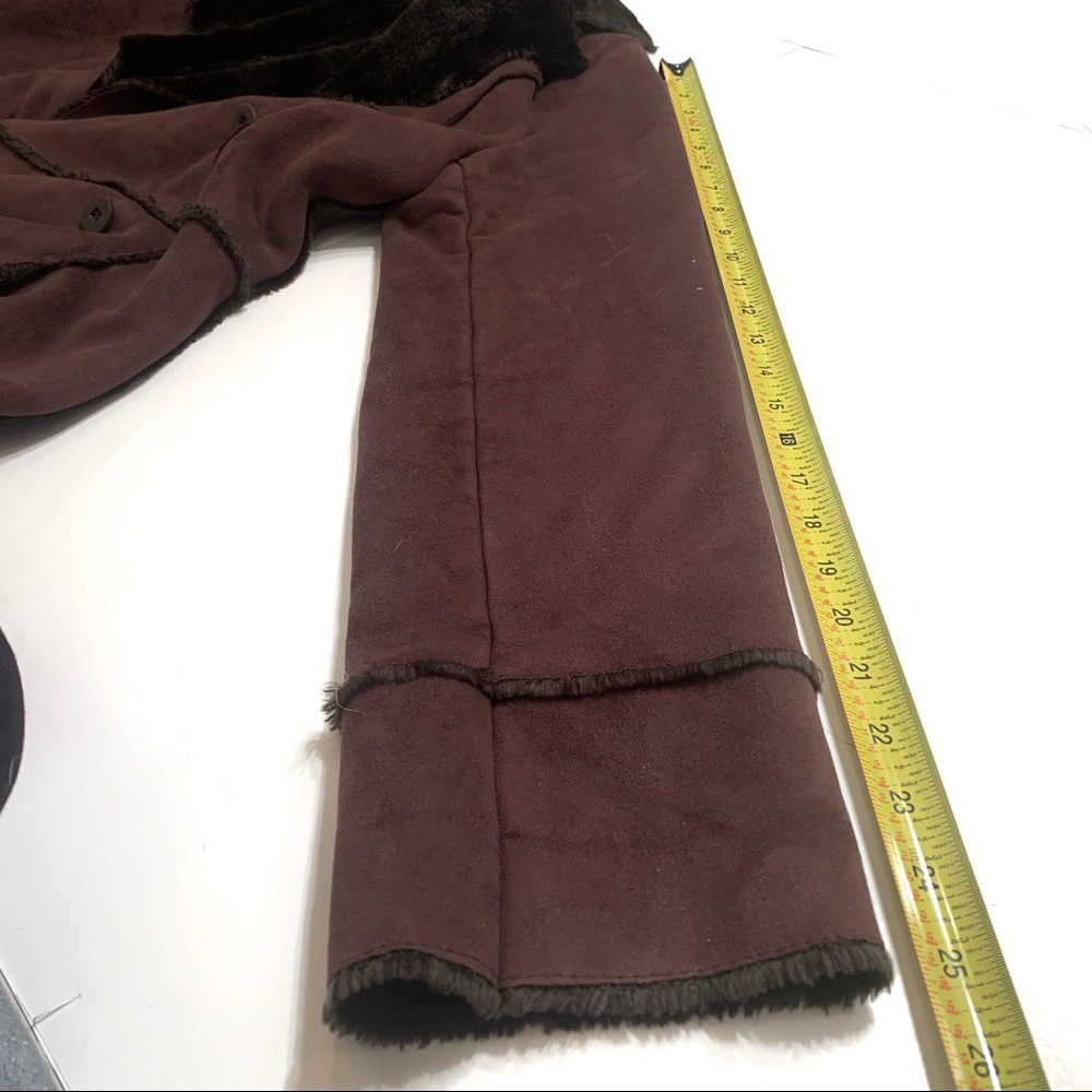 The limited brown fur and suede coat - Picture 6 of 7